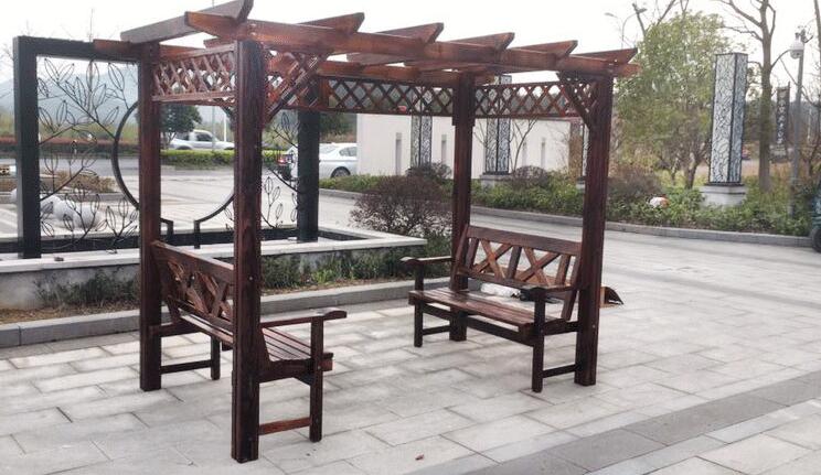 廣場防腐木涼亭 貼圖